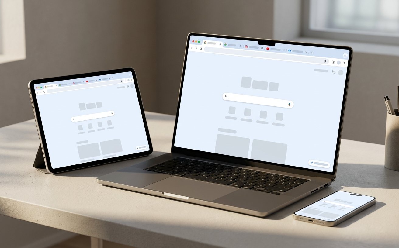谷歌浏览器多标签页导航界面