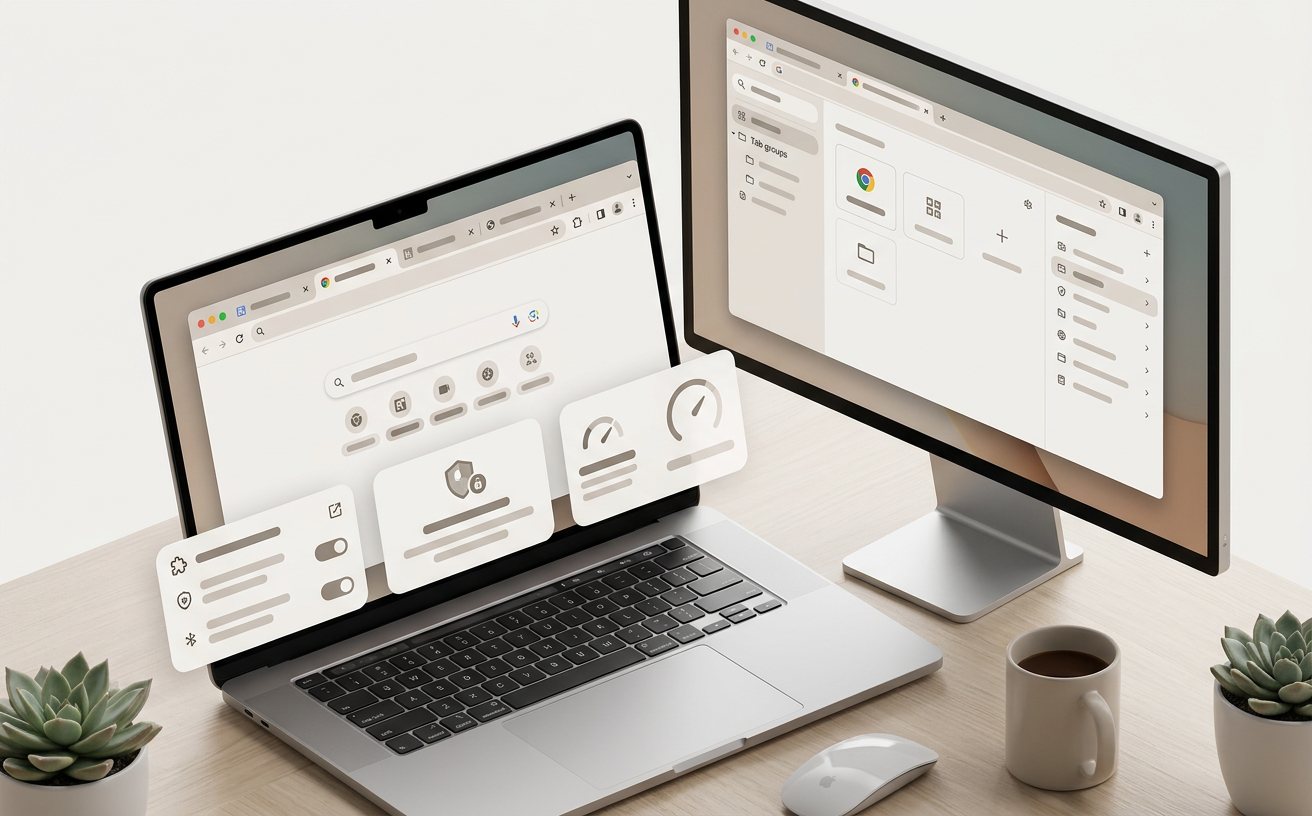 谷歌浏览器标签页管理与导航界面